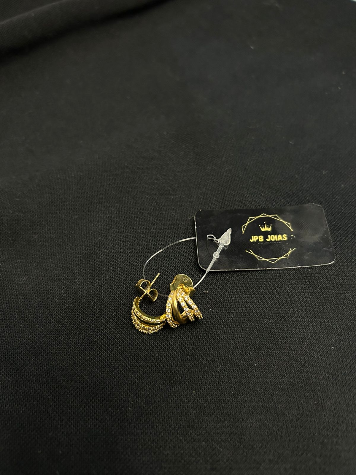 BRINCO ARGOLA ZIRCÔNIA CÚBICA