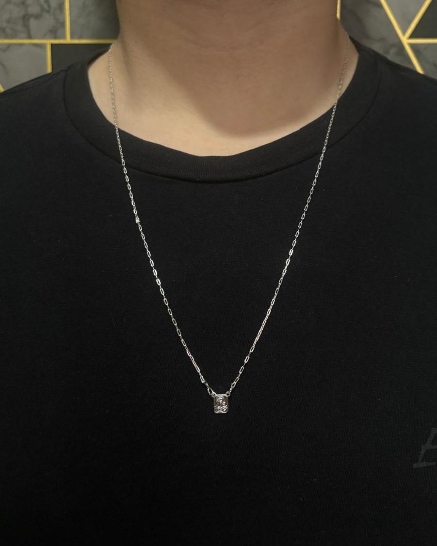 ESCAPULÁRIO CADEADO 1MM NS BANHADO PRATA