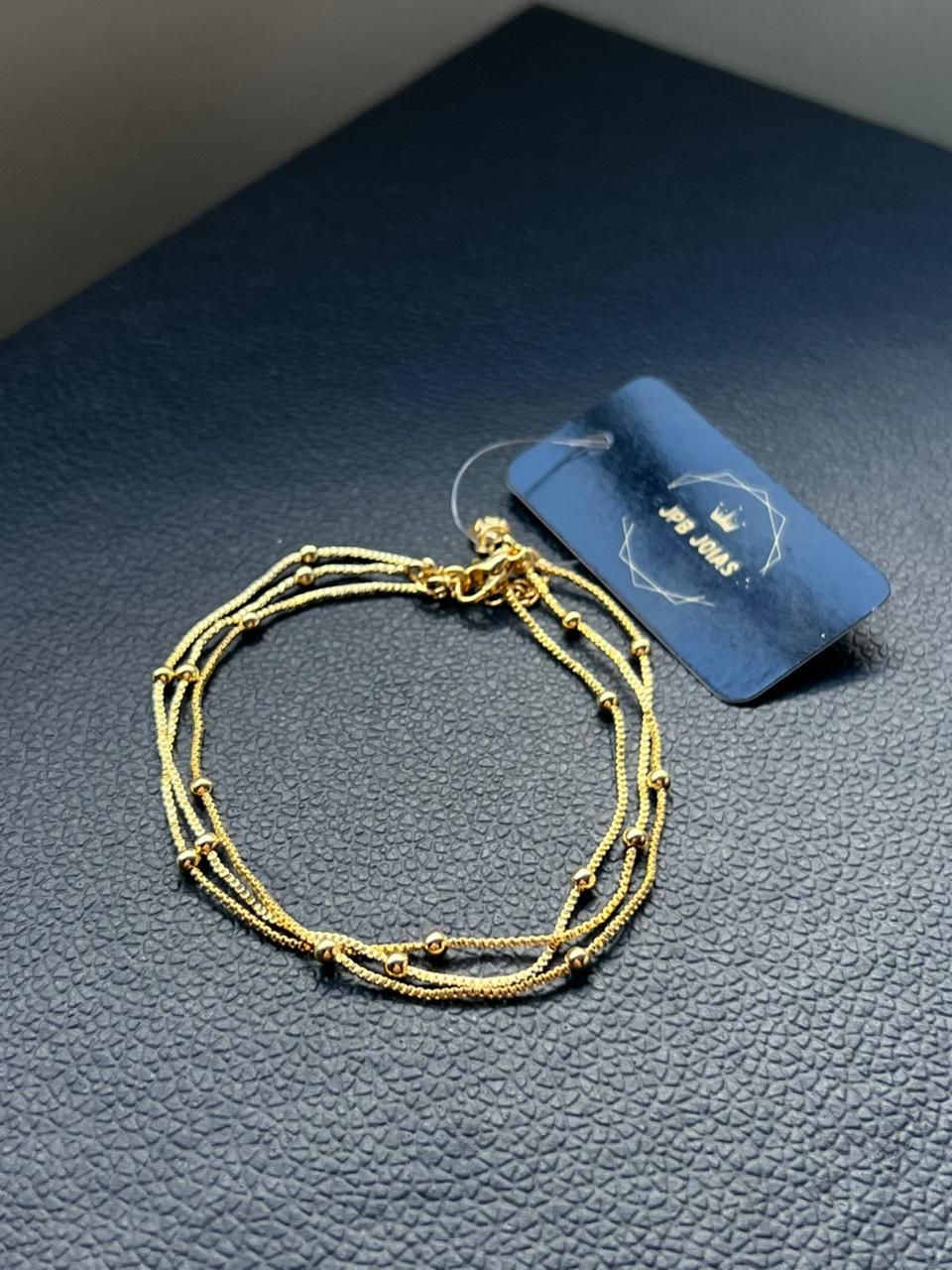 PULSEIRA BOLINHA TRIPLA + EXTENSOR
