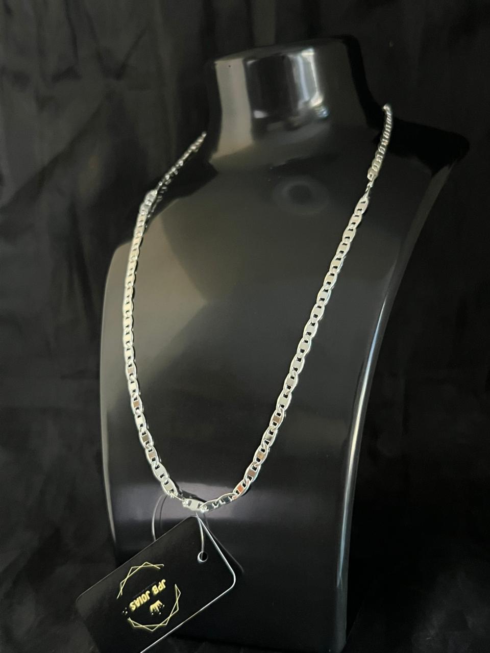 CORRENTE ELO FIGARO 2MM 3X1 BANHADO PRATA