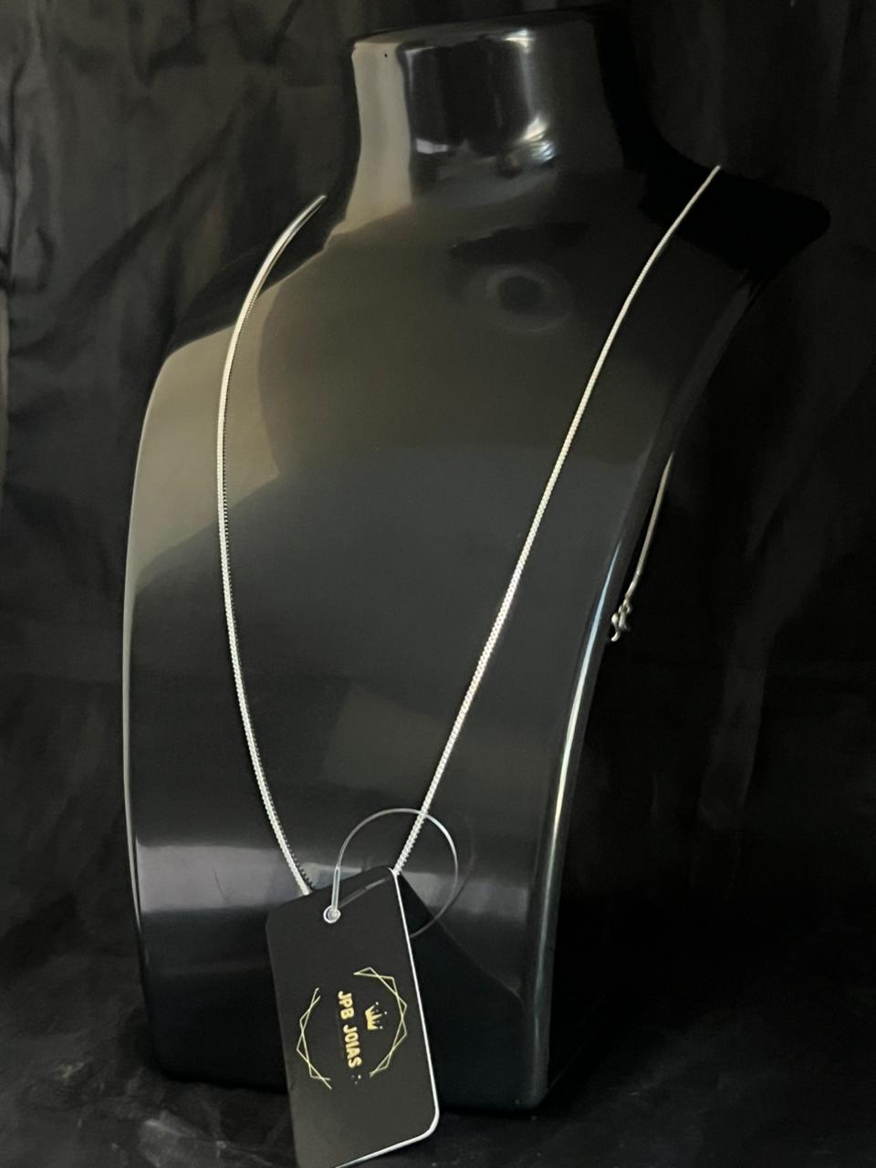 CORDÃO VENEZIADA 1MM  BANHADA PRATA