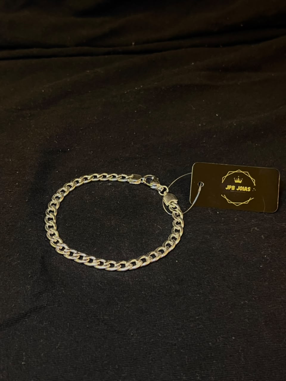 PULSEIRA GRUMET 4MM BANHADA PRATA
