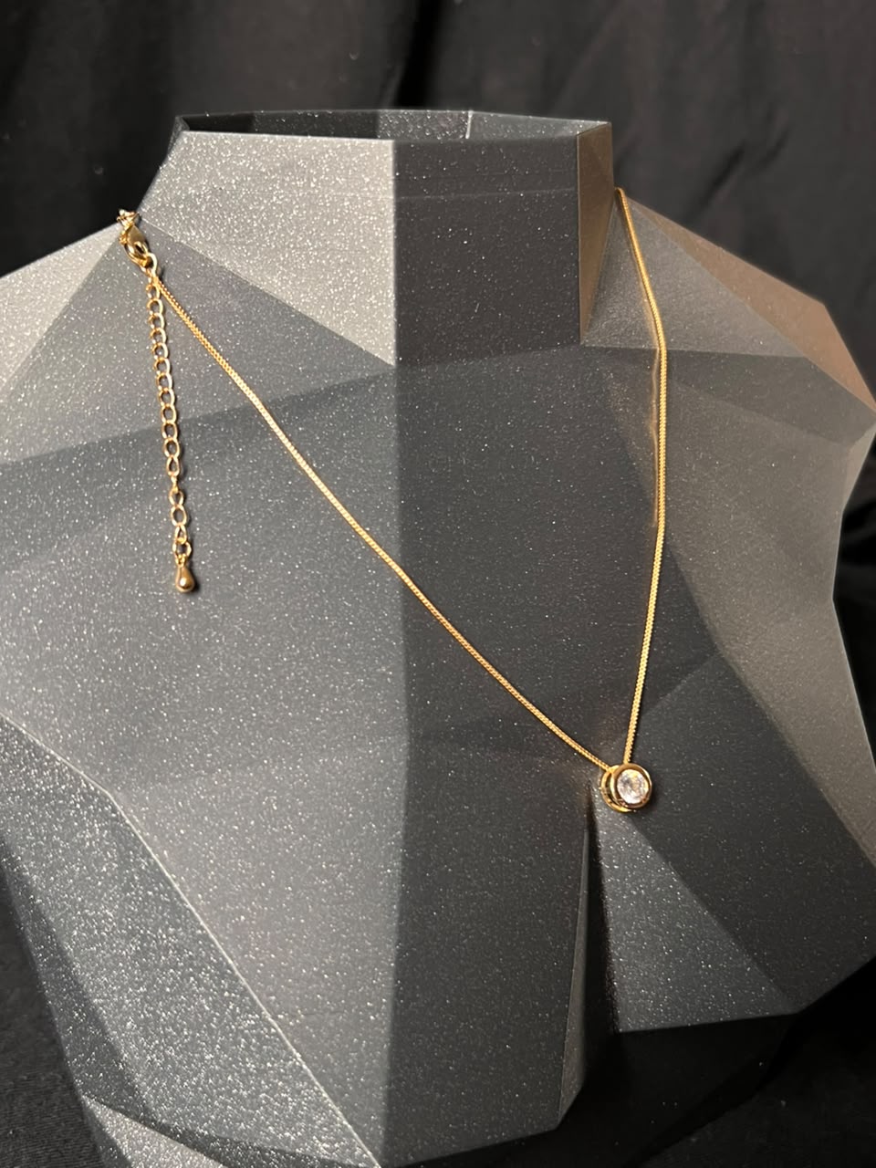 COLAR VENEZIANO 1MM + PEDRA ZIRCONIA